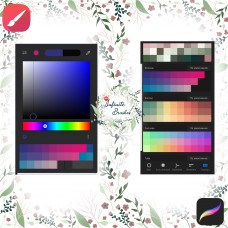 Палитры из Procreate Восход, Костер, Росчерк